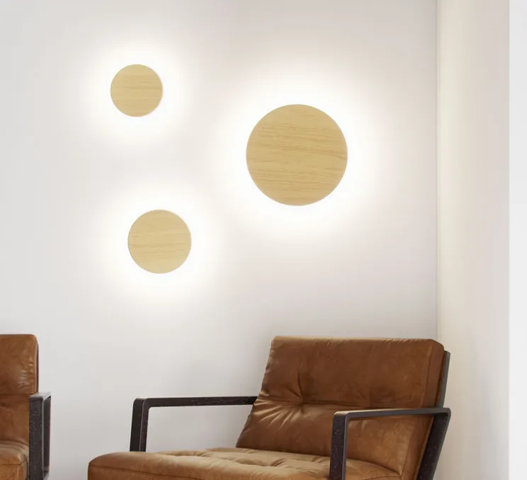 Applique d'extérieur, Mac 120, bois, IP65, LED, dim, 2700-3200-4000K, 600 lm, Ø12cm, H12cm - Beneito Faure