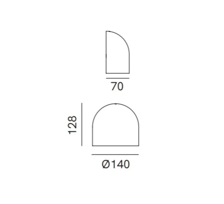 Applique d'extérieur, Mask 298.01.OS, laiton bruni, IP65, LED, dim, 3000K, 750 lm, L14cm, H12,8cm-Il Fanale