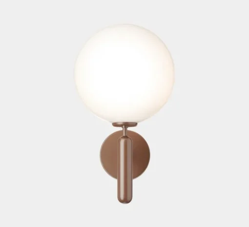 Applique d'extérieur, Miira, bronze, globe opalin, IP54, Ø20cm, H35cm - Nuura