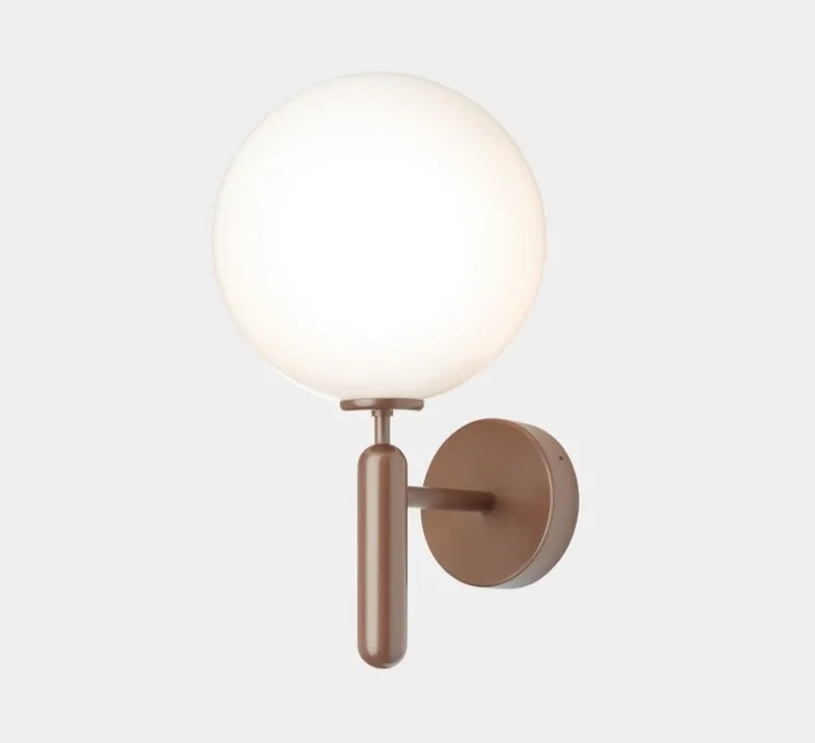 Applique d'extérieur, Miira, bronze, globe opalin, IP54, Ø20cm, H35cm - Nuura