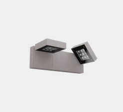 Applique d'extérieur, Modis Double, gris, IP66, LED, 3000K, 3618 lm, L43cm, H14cm - LEDS C4