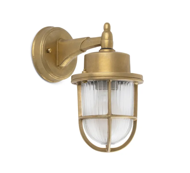 Applique d'extérieur, NAHIR, laiton, IP44, Ø12cm, H21cm - Faro