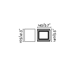 Applique d'extérieur, OLAN, marron, IP65, LED, 3000K, 190lm, L14,5cm, H14cm - Faro