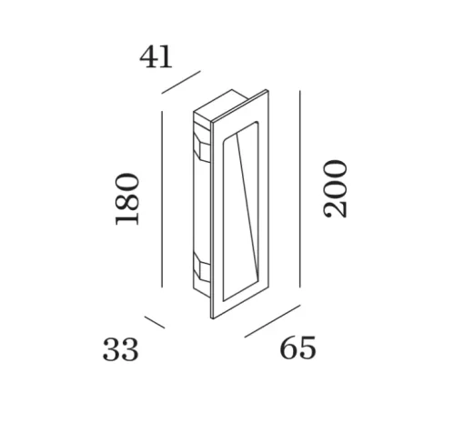 Applique d'extérieur, Oris 0.7, gris, LED, dim, 3000K, 90/150 lm, L6,5cm, H20cm - Wever&Ducré
