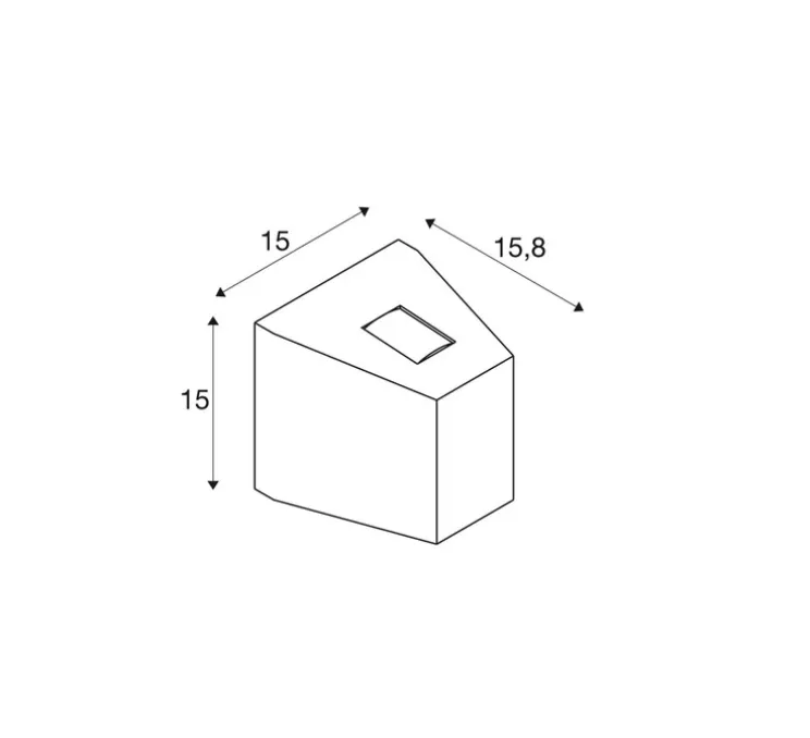 Applique d'extérieur, Out-Beam Up&Down, anthracite, IP44, LED, 3000K, 740 lm, L15cm, H15cm - SLV