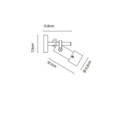 Applique d'extérieur, Palosanto A 5, noir, IP65, LED, 2700K, lm, L12,1cm, H7,5cm - Marset