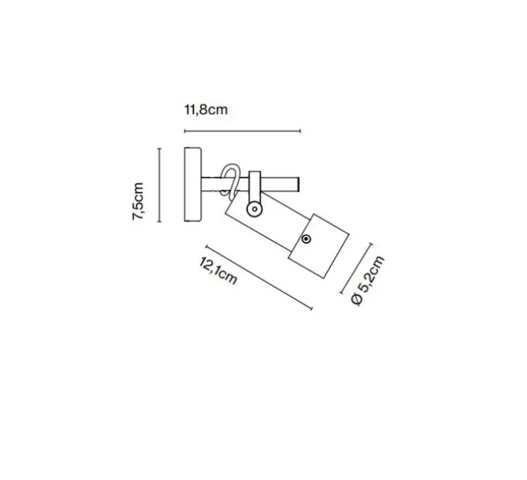 Applique d'extérieur, Palosanto A 5, noir, IP65, LED, 2700K, lm, L12,1cm, H7,5cm - Marset