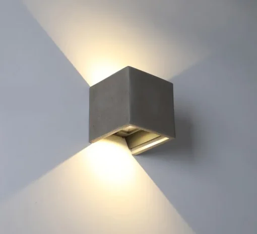 Applique d'extérieur, Perseo, gris, IP65, LED, 3000K, 760 lm, L12cm, H12cm - ACB