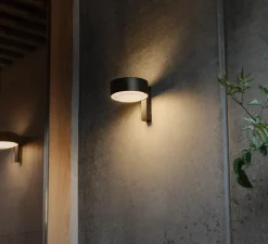 Applique d'extérieur, Plaff-on! A IP65, noir, IP65, LED, 2700K, 544lm, L16cm, H15cm - Marset