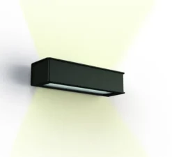 Applique d'extérieur, Plémo N°2, gris ardoise, IP65, L20cm, H4,5cm - Roger Pradier