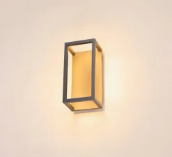 Applique d'extérieur, Quadrulo, anthracite, IP55, LED, 3000K, 270 lm, L12,5cm, H25cm - SLV