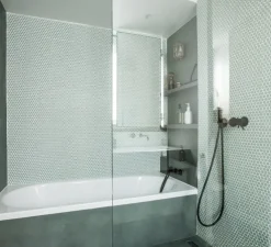 Applique d'extérieur, salle de bain, Cabo, laiton, IP65, H23cm P11cm - FARO