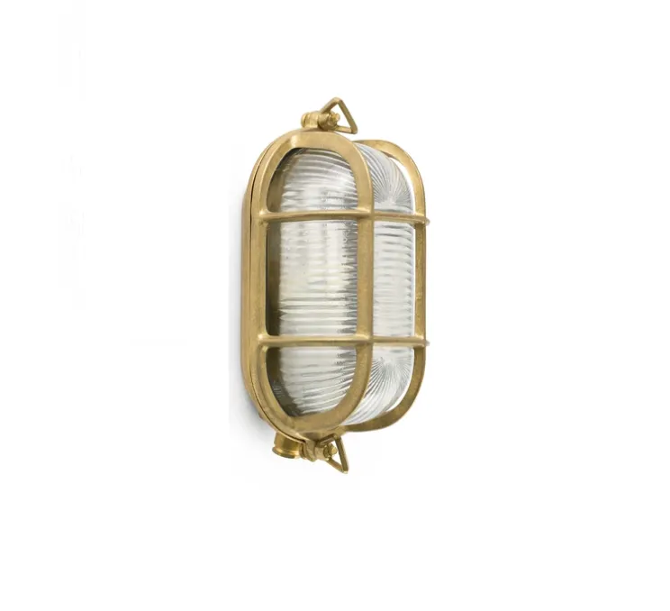 Applique d'extérieur, salle de bain, Cabo, laiton, IP65, H23cm P11cm - FARO