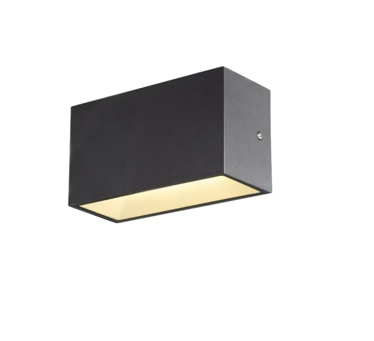 Applique d'extérieur, Sitra cube M, anthracite, IP65, LED, dim, 3000-4000K, 1880 lm, L20cm, H11cm - SLV