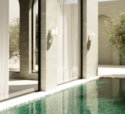 Applique d'extérieur, Soul Story 3 outdoor, blanc, IP64, LED, dim, 2700K, 250 lm, L18,5cm, H28,7cm - DCW éditions Paris