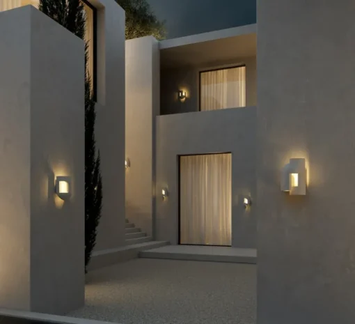 Applique d'extérieur, Soul Story 1 outdoor, blanc, IP64, LED, dim, 2700K, 250 lm, L18,7cm, H28,7cm - DCW éditions Paris