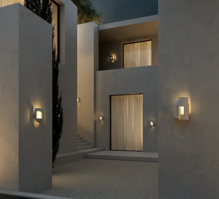 Applique d'extérieur, Soul Story 1 outdoor, blanc, IP64, LED, dim, 2700K, 250 lm, L18,7cm, H28,7cm - DCW éditions Paris