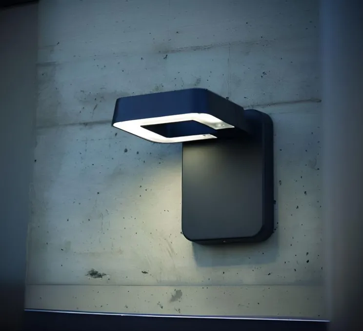 Applique d'extérieur, Square N° 1, Gris noir, IP65, LED, 2700K, 2716 lm, L22,6cm, H25,9cm - Roger Pradier