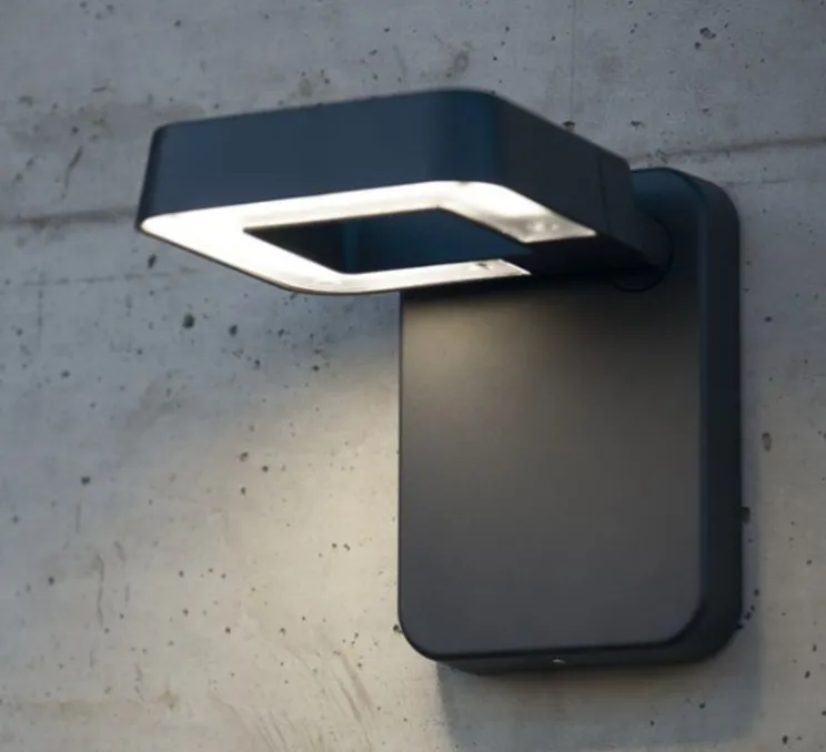 Applique d'extérieur, Square N° 1, Gris noir, IP65, LED, 2700K, 2716 lm, L22,6cm, H25,9cm - Roger Pradier