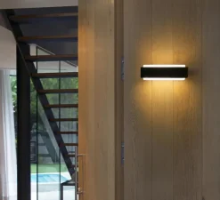 Applique, d'extérieur, Sticker, blanc, LED, 623lm, 3000K, H8,5cm - L28cm - FARO