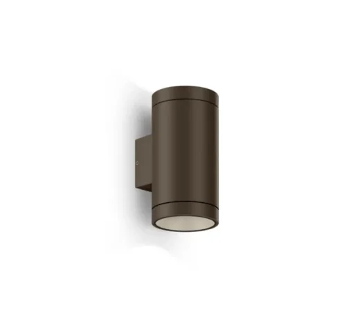 Applique d'extérieur, Taio round 2.0, bronze, IP65, LED, dim, 2700K, 670 lm, L8cm, H15,4cm - Wever&Ducré