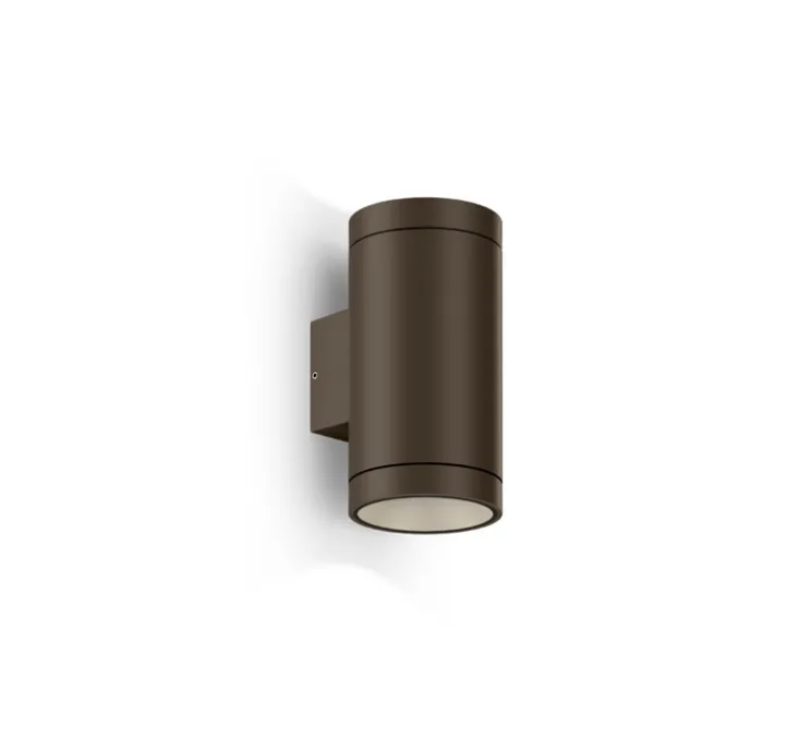 Applique d'extérieur, Taio round 2.0, bronze, IP65, LED, dim, 2700K, 670 lm, L8cm, H15,4cm - Wever&Ducré