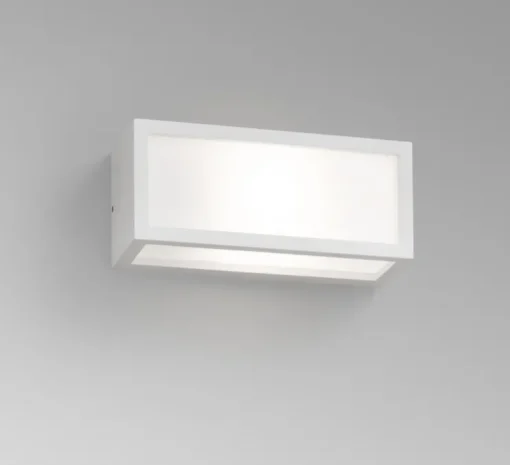 Applique d'extérieur, Tejo, blanc, IP54, Ø11cm, H25cm - Faro