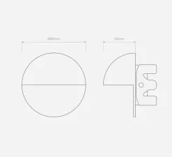 Applique d'extérieur, Tivola, éclairage de balisage, gris texturé, IP65, LED, 3000K, 82lm, Ø8cm, H4cm - Astro