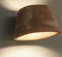 Applique d'extérieur, Tobo, terracotta, IP55, LED, 2700K, 900 lm, L24,5cm, H14,5cm - Toscot