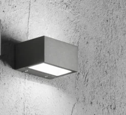 Applique d'extérieur, Twin S, anthracite, IP54, LED, 3000-4000K, 1500 lm, L14cm, H6,5cm - Nedgis