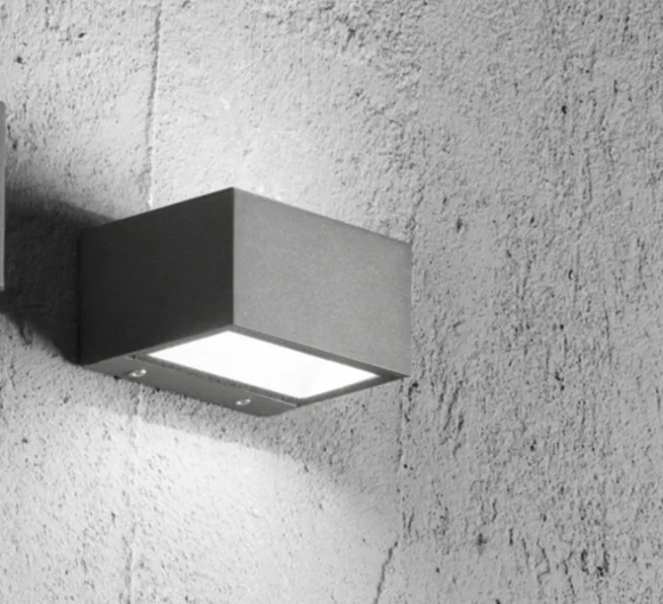 Applique d'extérieur, Twin S, anthracite, IP54, LED, 3000-4000K, 1500 lm, L14cm, H6,5cm - Nedgis
