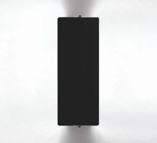Applique d'extérieur, Volet Pivotant, double, outdoor, réédition Charlotte Perriand, aluminium noir anodisé, IP55, LED, dim, 3000K, 585 lm, L13cm, H34cm - Nemo Lighting