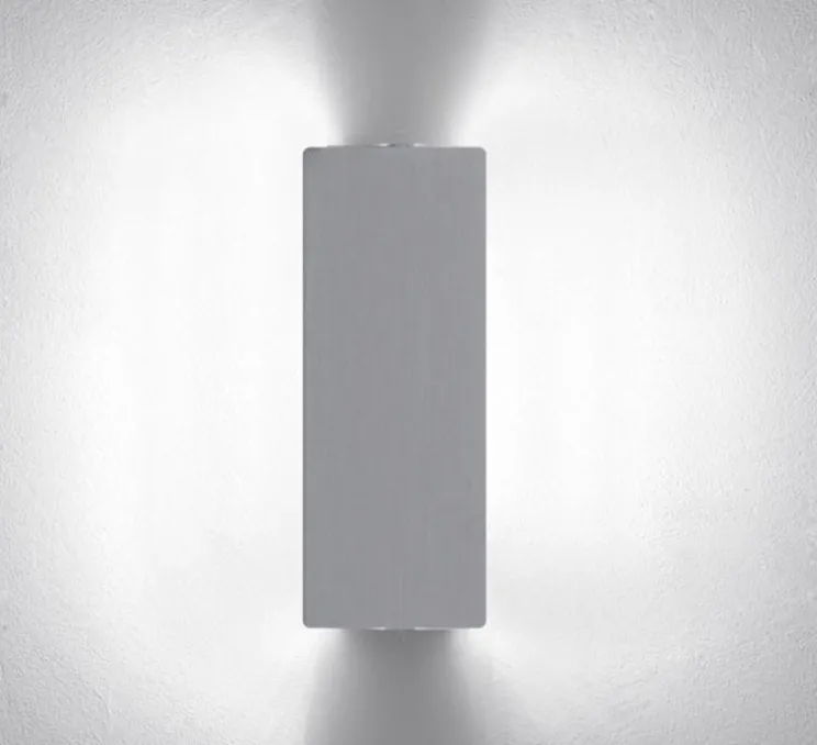 Applique d'extérieur, Volet Pivotant, double, outdoor, réédition Charlotte Perriand, aluminium naturel anodisé, IP55, LED, dim, 3000K, 585 lm, L13cm, H34cm - Nemo Lighting