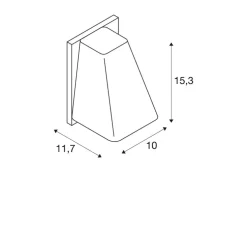 Applique d'extérieur, Wallyx, anthracite, IP44, L10cm, H15,3cm - SLV
