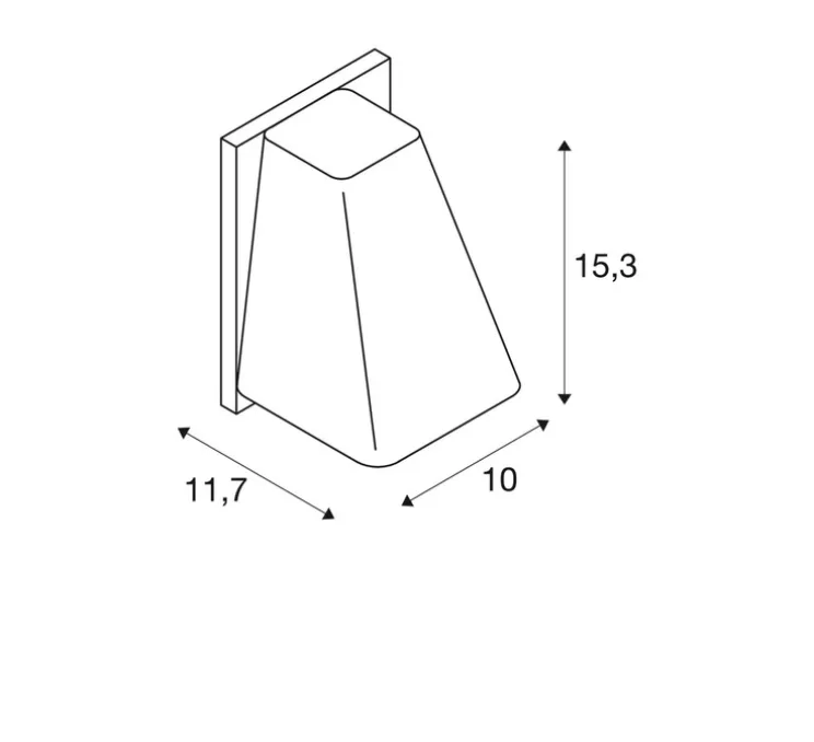 Applique d'extérieur, Wallyx, anthracite, IP44, L10cm, H15,3cm - SLV