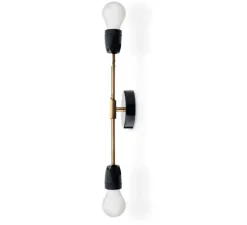 Applique double, Light.036, en saillie , noir, laiton, H32cm, P8cm- ZANGRA