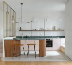 Applique, Encastrable, Pure Porcelaine, noir et laiton, L21cm, Ø10cm - ZANGRA