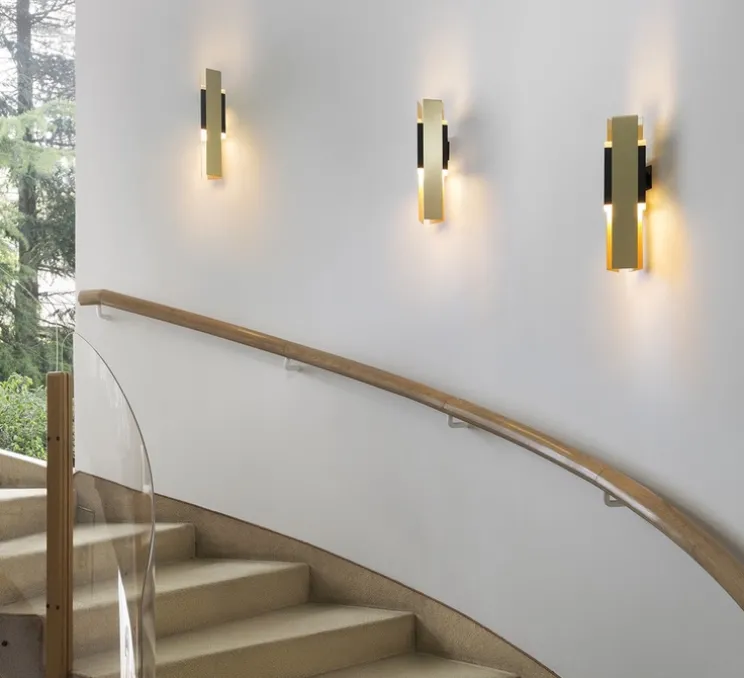 Applique, Excalibur Simple 559.41, noir, laiton, IP40, LED, dim, 2700K, 1200 lm, L12cm, H45cm - Tooy