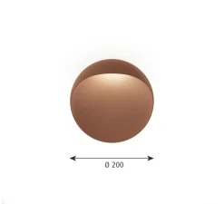 Applique extérieur, Flindt, IP65, corten, LED, 2700k, 10w, Ø30cm - Louis Poulsen