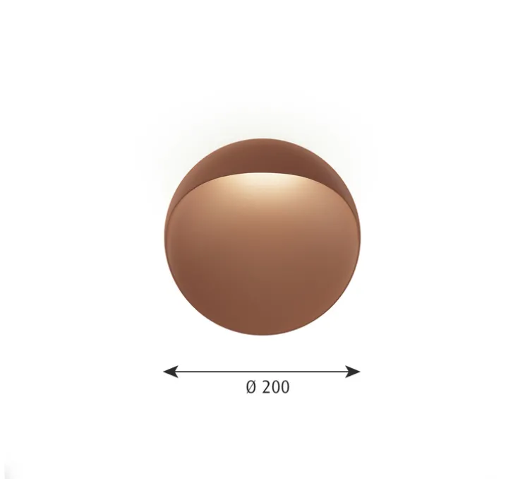Applique extérieur, Flindt, IP65, corten, LED, 2700k, 10w, Ø30cm - Louis Poulsen