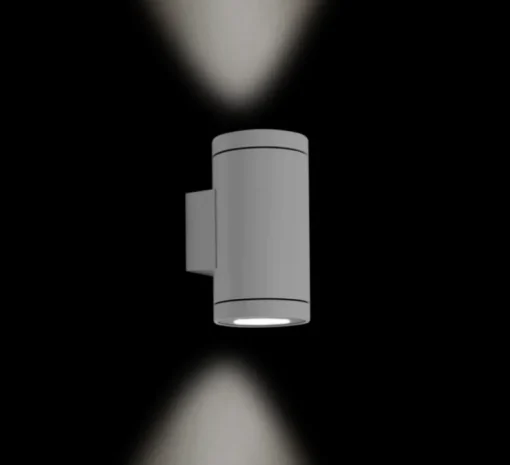 Applique extérieur, Tube 2.0 PAR16, IP65, gris, Ø8cm, H15,2cm - WEVER & DUCRE