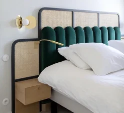 Applique, Ilios, laiton, black Ral 9005, L26cm P18cm- Atelier Areti