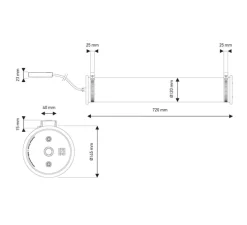 Applique, In the tube 120-700, argenté, maille dorée, Ø12cm, L72cm -Dcw editions