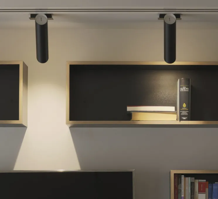 Applique, Link, noir, H22cm, Ø5,6cm - Faro