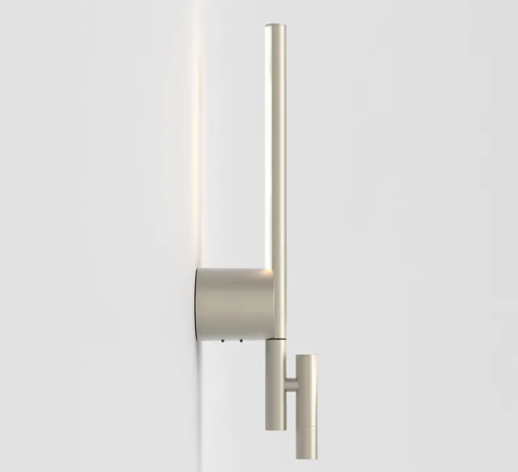 Applique, liseuse, Baton, nickel, LED, 2700K, 191+90 lm, L9cm, H50,8cm - Astro