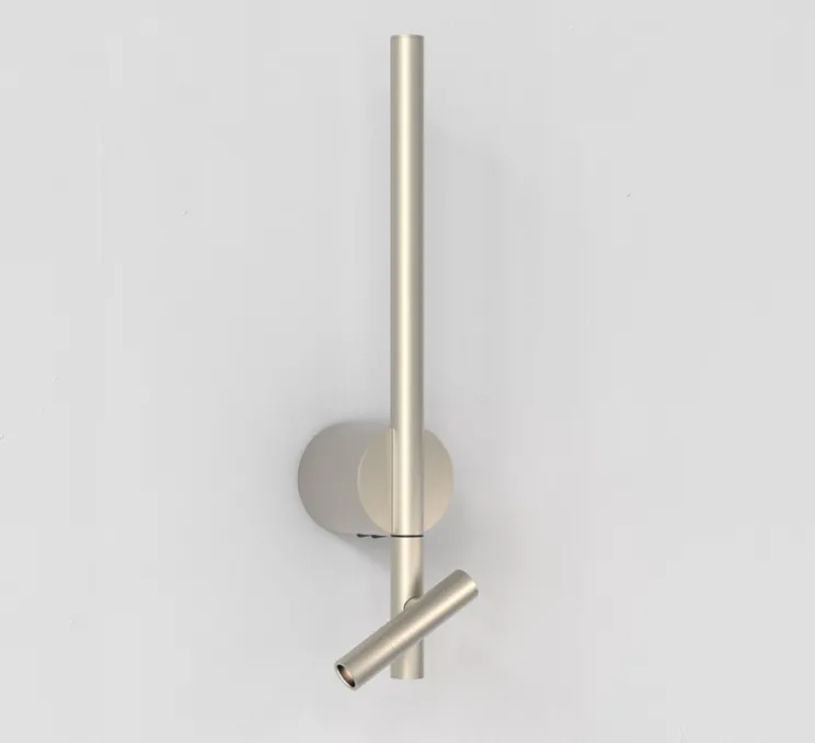 Applique, liseuse, Baton, nickel, LED, 2700K, 191+90 lm, L9cm, H50,8cm - Astro