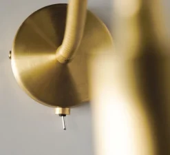 Applique, liseuse, Book Flexo (switch), laiton brossé, L8cm, H46,5cm-Contain