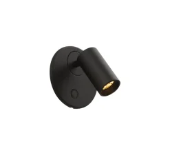 Applique, liseuse, Chic, noir, LED, dim, 2700K, 200 lm, L8,2cm, H8,2cm - LEDS C4