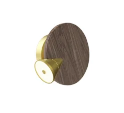 Applique, liseuse, Compass, bois, noyer massif, LED, dim, 2700K, 620 lm, L17cm, H16cm - CVL