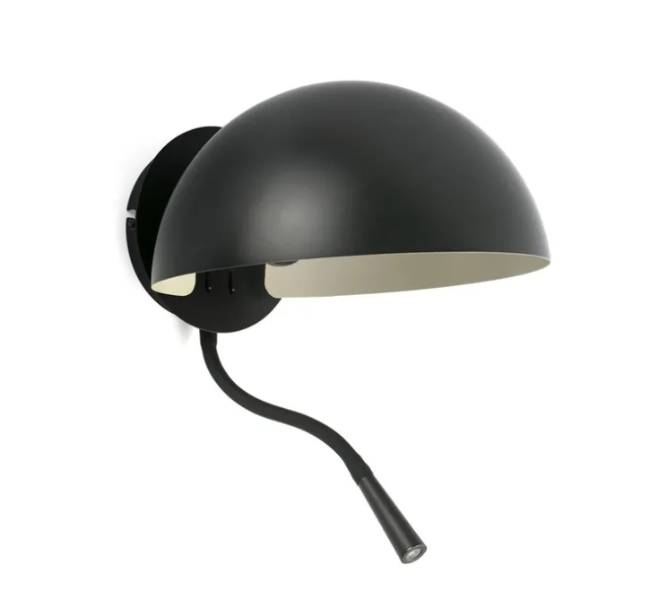 Applique, liseuse, Dominica, noir mat, L25cm, H14cm - Faro